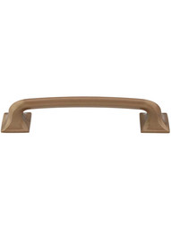 Southport Square Base Pull - 5 inch Center-to-Center in Brushed Bronze.